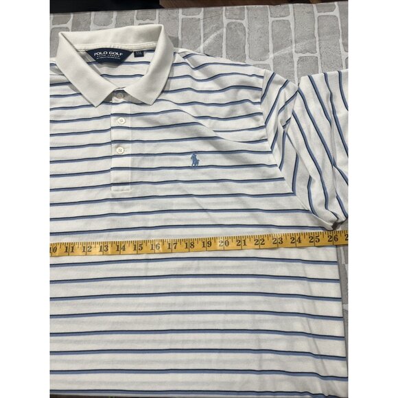 Polo by Ralph Lauren Collar 3 Button Short Sleeve Stripe Design Men's Size XXL - Picture 8 of 12